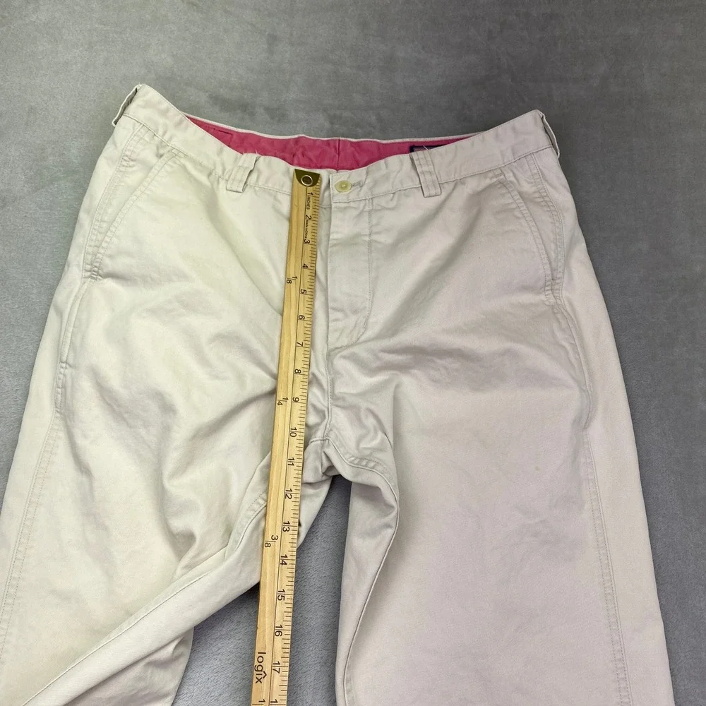 Vineyard Vines‎ Mens Breaker Pants Khaki Tan Straight Leg Chino Sz 34 Preppy